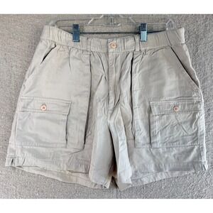 VTG Mens Sz 38 (Medium) Mountain Tek Cargo Shorts Pockets‎ Hiking Khaki